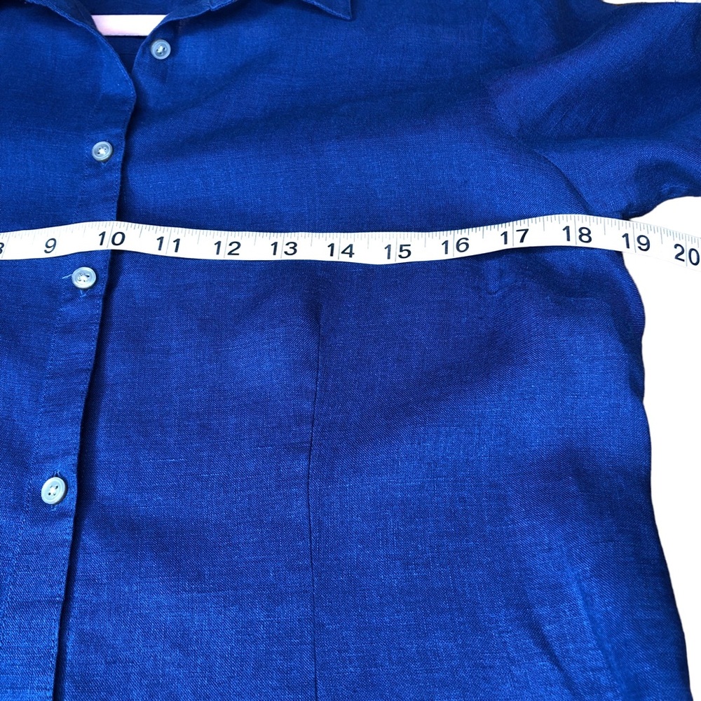 UNTUCKit Nancy Linen Dress Size 4 Navy Blue Minimalist Neutral Natural Fibers - Picture 6 of 8